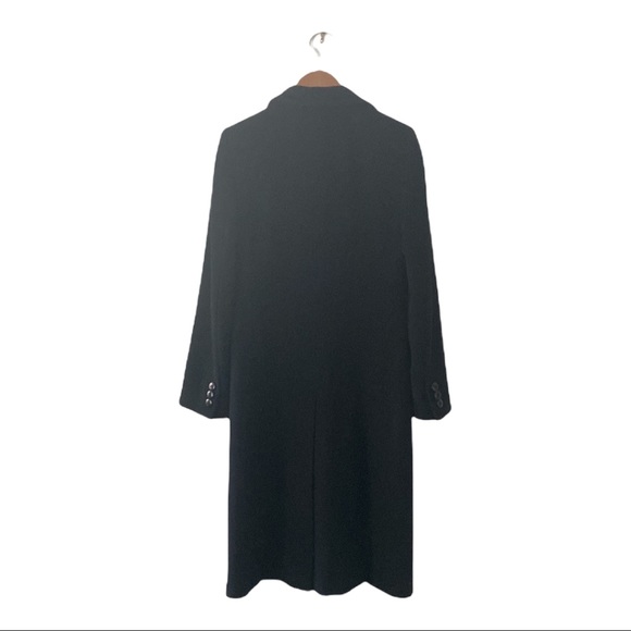 ARMANI-Collezioni Stunning Classic Black Angora/Wool/Cashmere Coat barely worn - Picture 2 of 12
